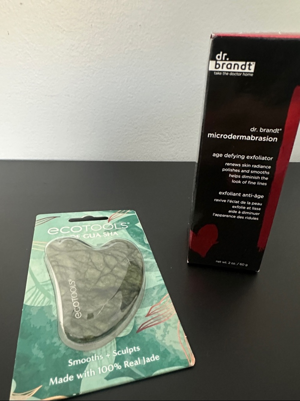 Dr. Brandt black exfoliator with green jade gua sha Bundle